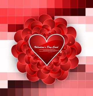 2.14情人节红心玫瑰背景