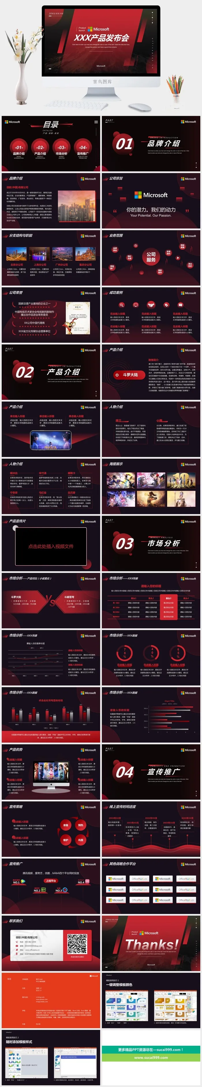 动感活力几何风产品发布会ppt模板
