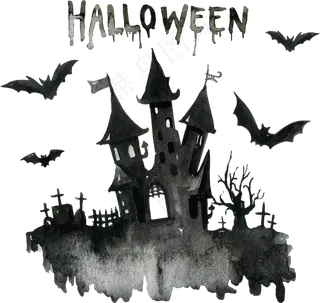 万圣节节日卡通素材城堡