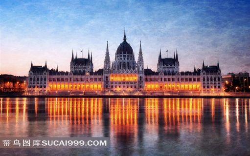 水上城堡摄影图片