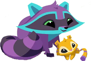 紫色猫咪素材人物卡通简笔