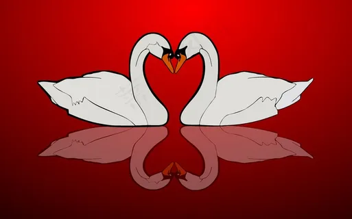 天鹅卡通背景图片