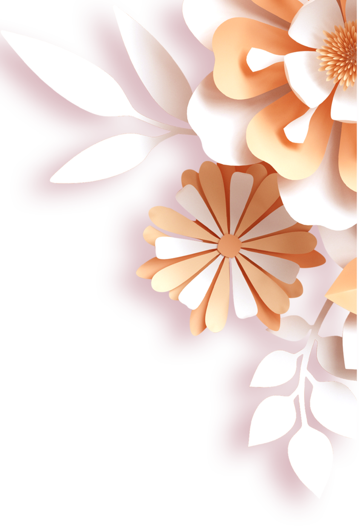 剪纸风中国风鲜花