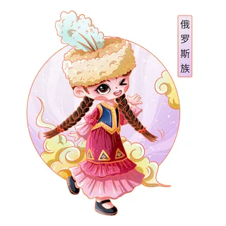 国潮Q版56个少数民族人物卡通形象服饰插画民族风服饰元素PSD素材 国潮Q版56个少数民族人物卡通形象服饰插画民族风服饰元素PSD素材