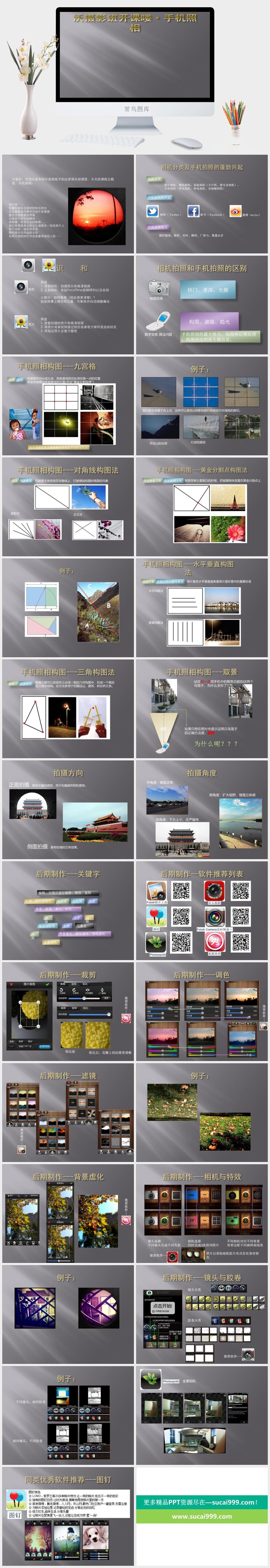 手机摄影PPT模板