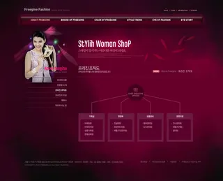 韩式风格网页设计PSD源文件素材清新淡雅