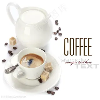 牛奶和咖啡冰糖图片