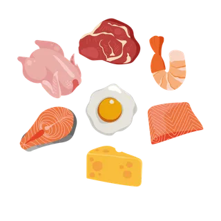 鸡肉牛肉虾肉蛋高蛋白食品