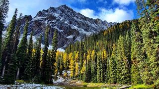 冬天山水背景风景