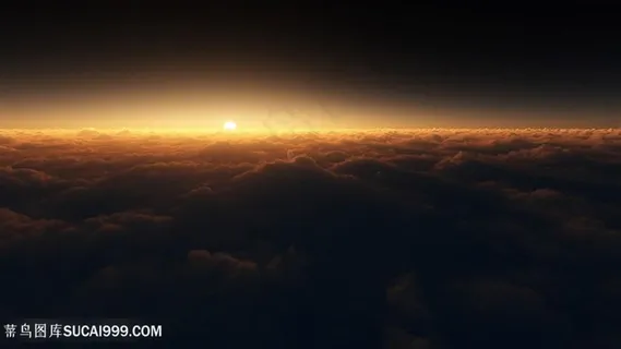 黄昏山脉风景画