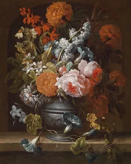 花卉花瓶油画图片 花卉花瓶油画图片