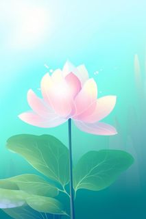 创新可爱粉色荷叶昆虫线条背景 创新可爱粉色荷叶昆虫线条背景