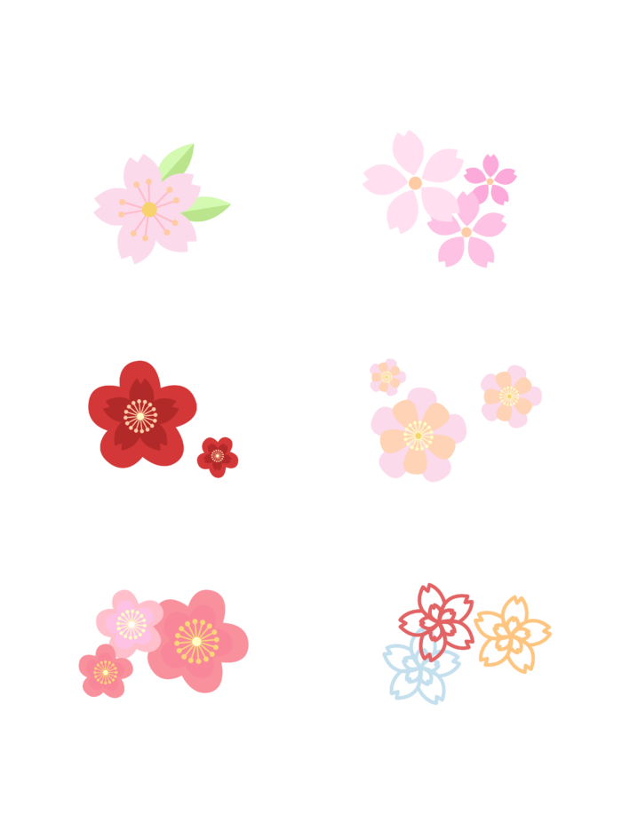 花朵|装饰|免扣元素|多色