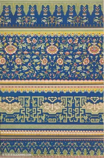 多条花纹背景中式传统纹样集锦中国风图片