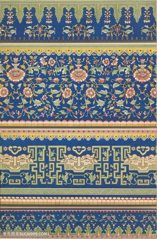 多条花纹背景中式传统纹样集锦中国风图片