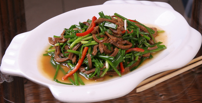 葱香炒鹿肚