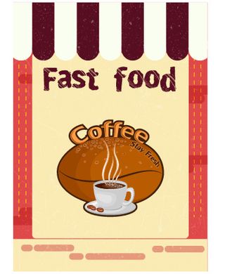 食物标签矢量素材汉堡店快餐标签矢量图AI格式