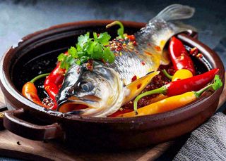 麻辣剁椒鱼头中国美食辣椒