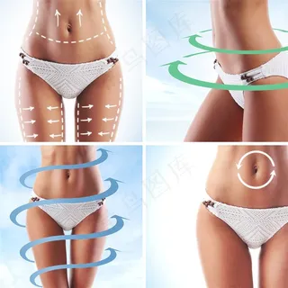 减肥瘦身的时尚美女高清素材