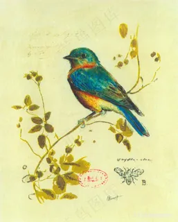 树枝鸟唯美艺术装饰画
