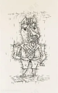 保罗克利手绘线条素描怪物插画