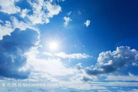 蓝天白云天空风景图片