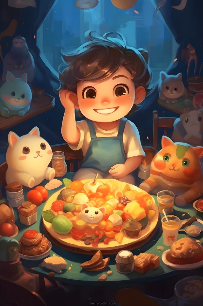 儿童孩子冒险聚会玩耍插画海报素材背景(3584x5376)