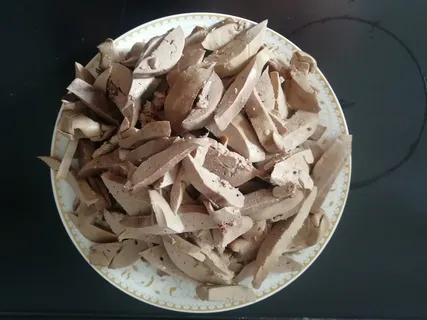 白卤猪肝兔肝凉拌美食实拍