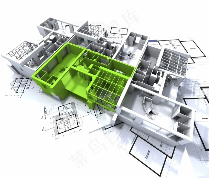 建筑工地设计图木屋房子工具施工工地