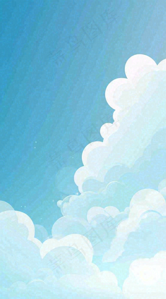 蓝天白云夏天