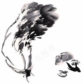 国画瓜果蔬菜鱼虾蟹艺术绘画素材