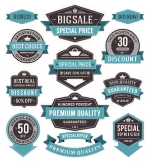 免抠促销品质标签