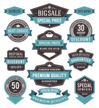 免抠促销品质标签