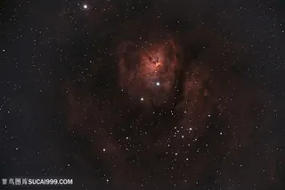 红色星光点缀背景图片