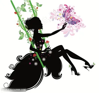 神秘仙子蝴蝶唯美装饰画