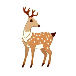 鹿动物免抠