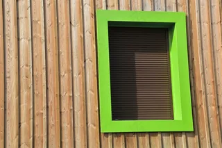 绿色木窗图片