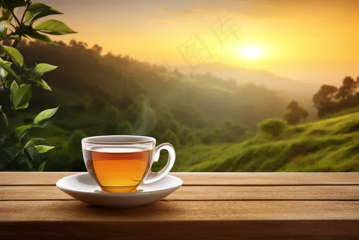 村庄清晨窗台泡着一杯茶摄影图(4032x2688)