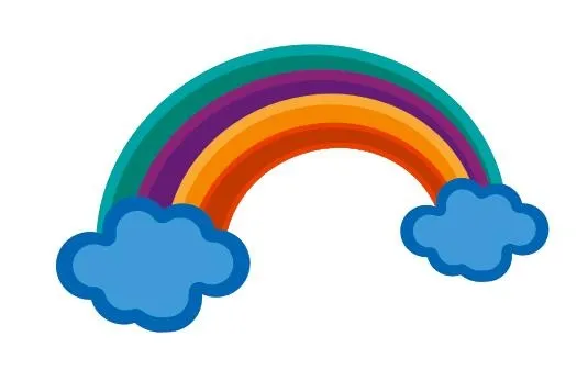 矢量卡通彩虹cdr矢量模版下载