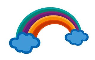 矢量卡通彩虹