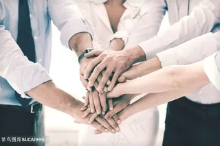 自信的商务团队合作高清图片