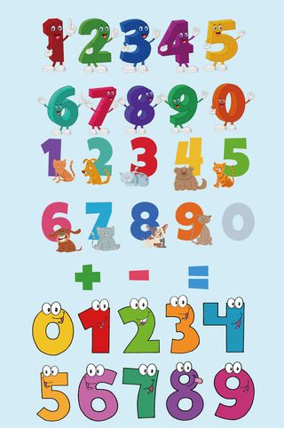 AI矢量创意阿拉伯数字