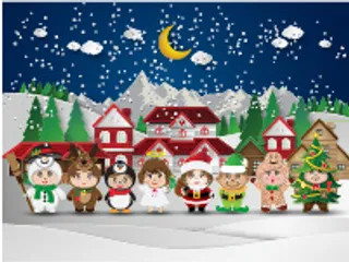 C4d插画 浮雕插画 卡通插画 背景插画