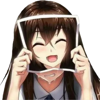 伪装素材女孩卡通