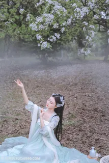 喝酒的古装美女图片