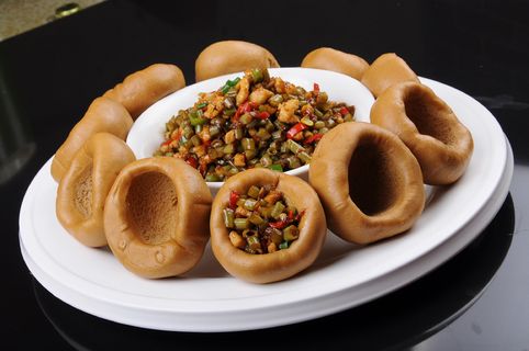 酸豆角鸡丁配杂粮26