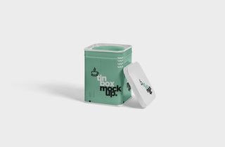 茶叶包装盒样机智能贴图PSD模板