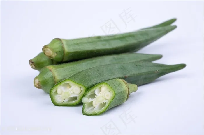 新鲜秋葵摄影图片