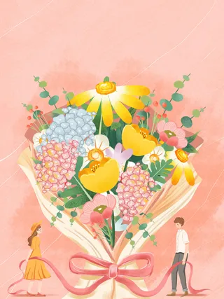 2.14情人节浪漫海报PSD模板