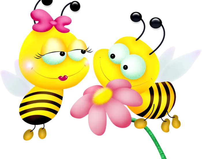 蜜蜂鲜花卡通
